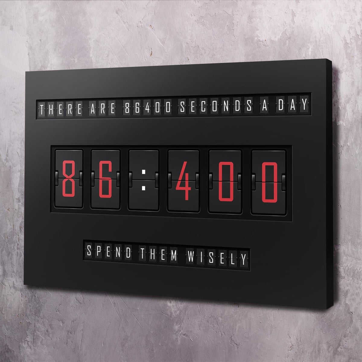 86400 Seconds in a Day Motivational Wall Art, motivational wall art by Impaktiv