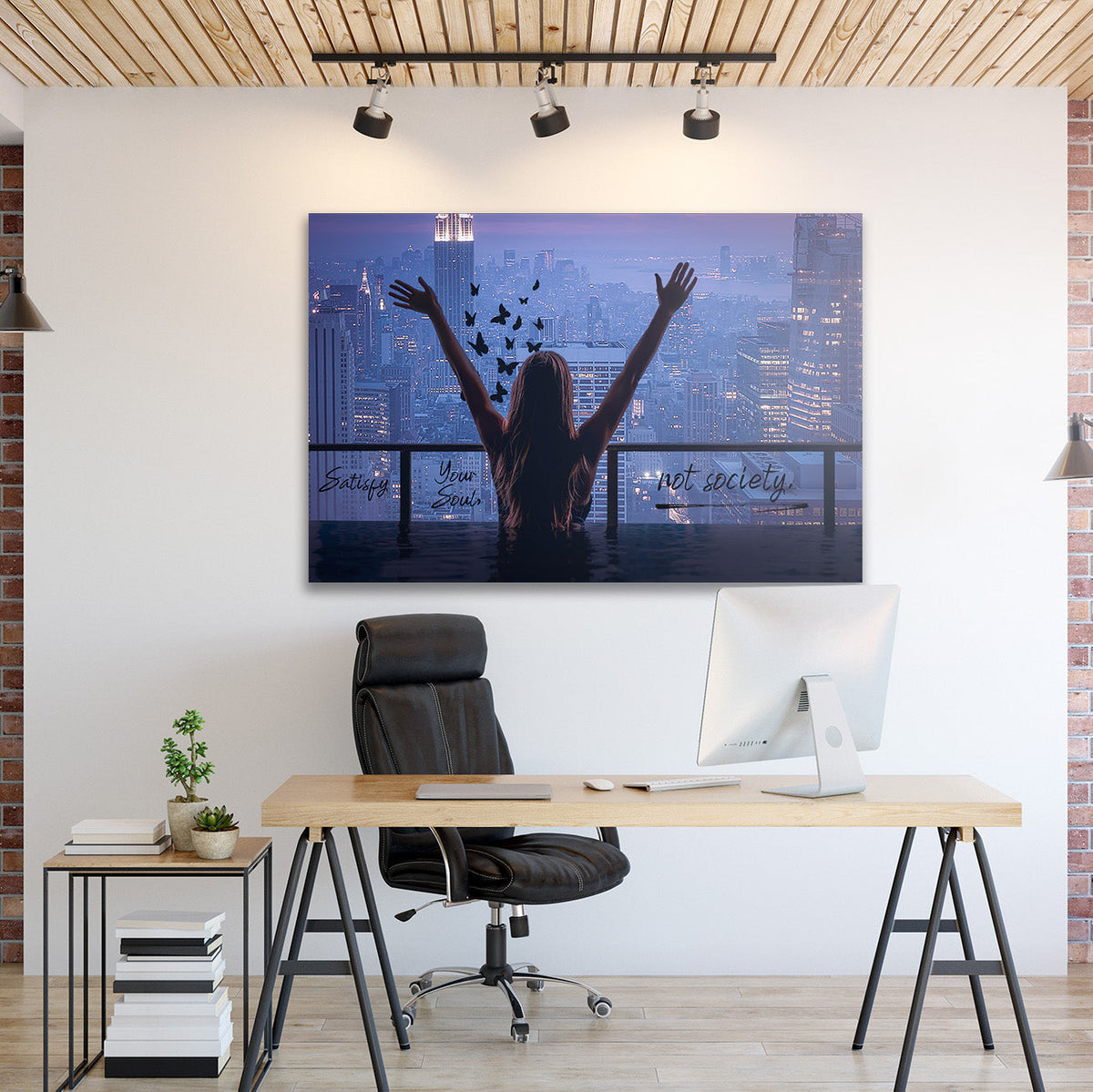Satisfy Your Soul Wall Art, alternate view by Impaktiv