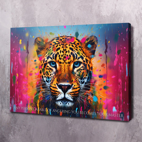 Abstract Leopard - Any Person Capable of Angering You Epictetus Wall Art, Epictetus Stoic wall art by Impaktiv