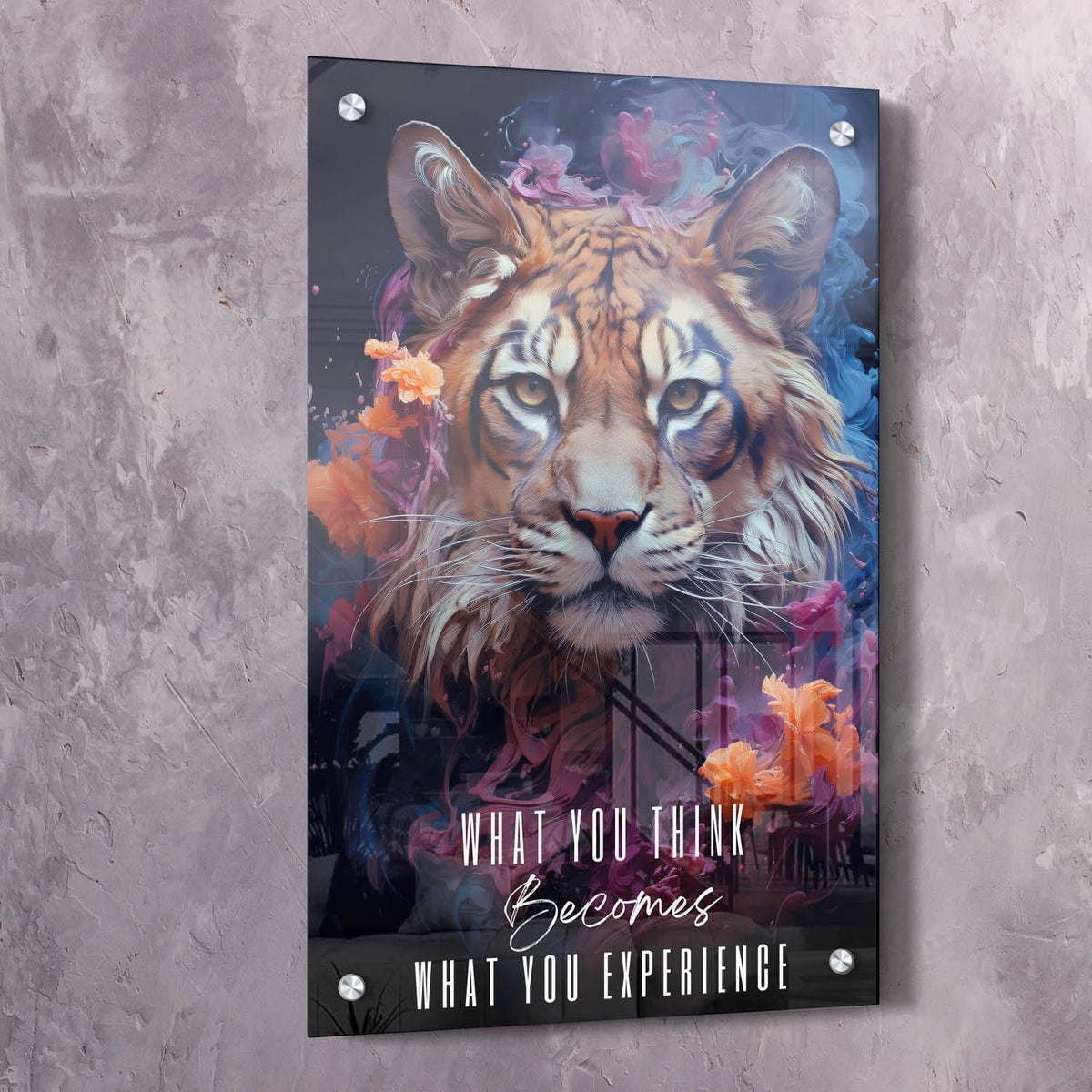 Abstract Tiger - Thoughts Become Experience Wall Art, alternate view by Impaktiv
