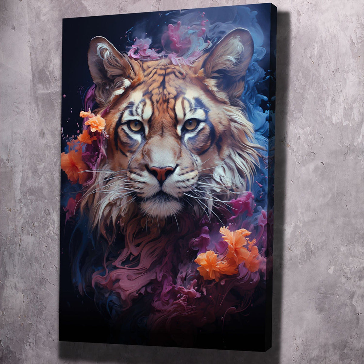 Abstract Tiger - Thoughts Become Experience Wall Art, alternate view by Impaktiv