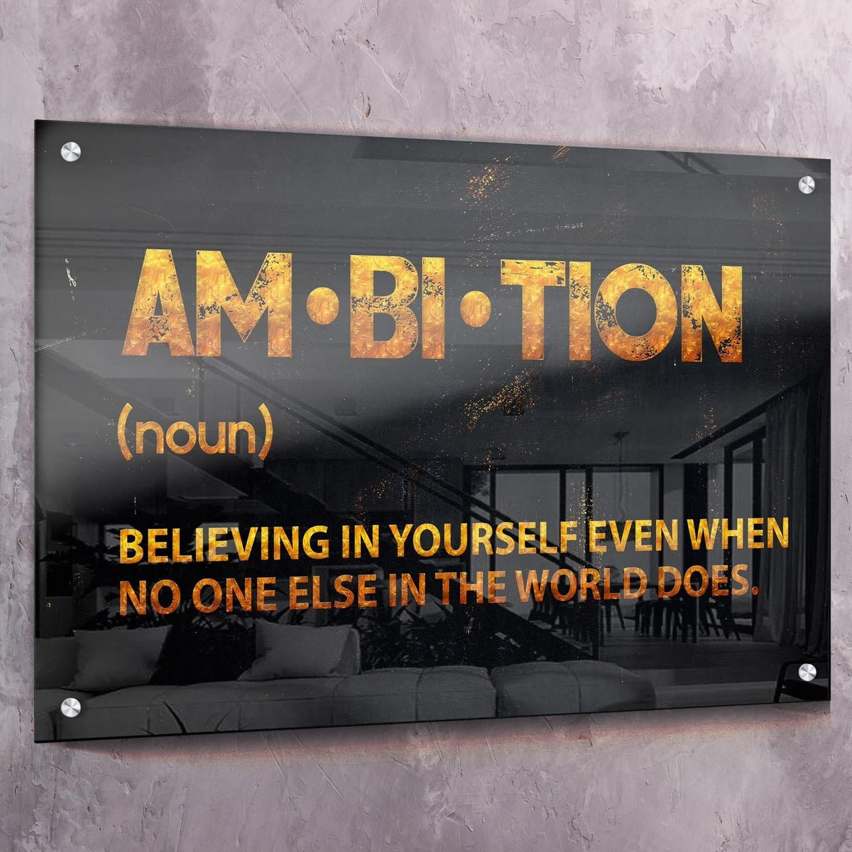 Ambition Motivational Wall Art, alternate view by Impaktiv