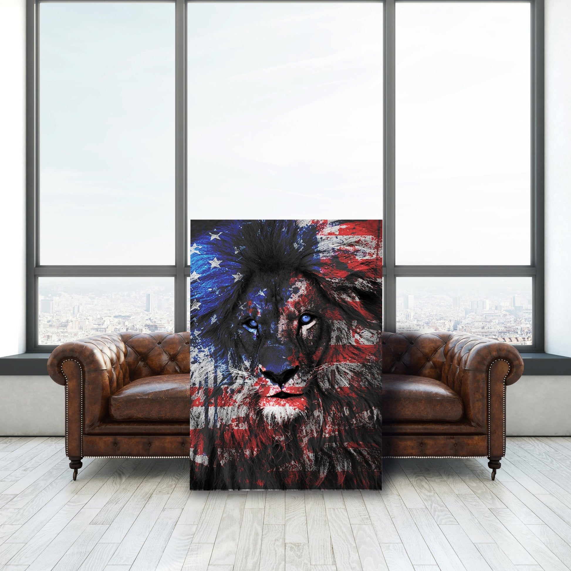 American Lion Wall Art | Inspirational Wall Art Motivational Wall Art Quotes Office Art | Impaktiv Exclusive Canvas Art Landscape