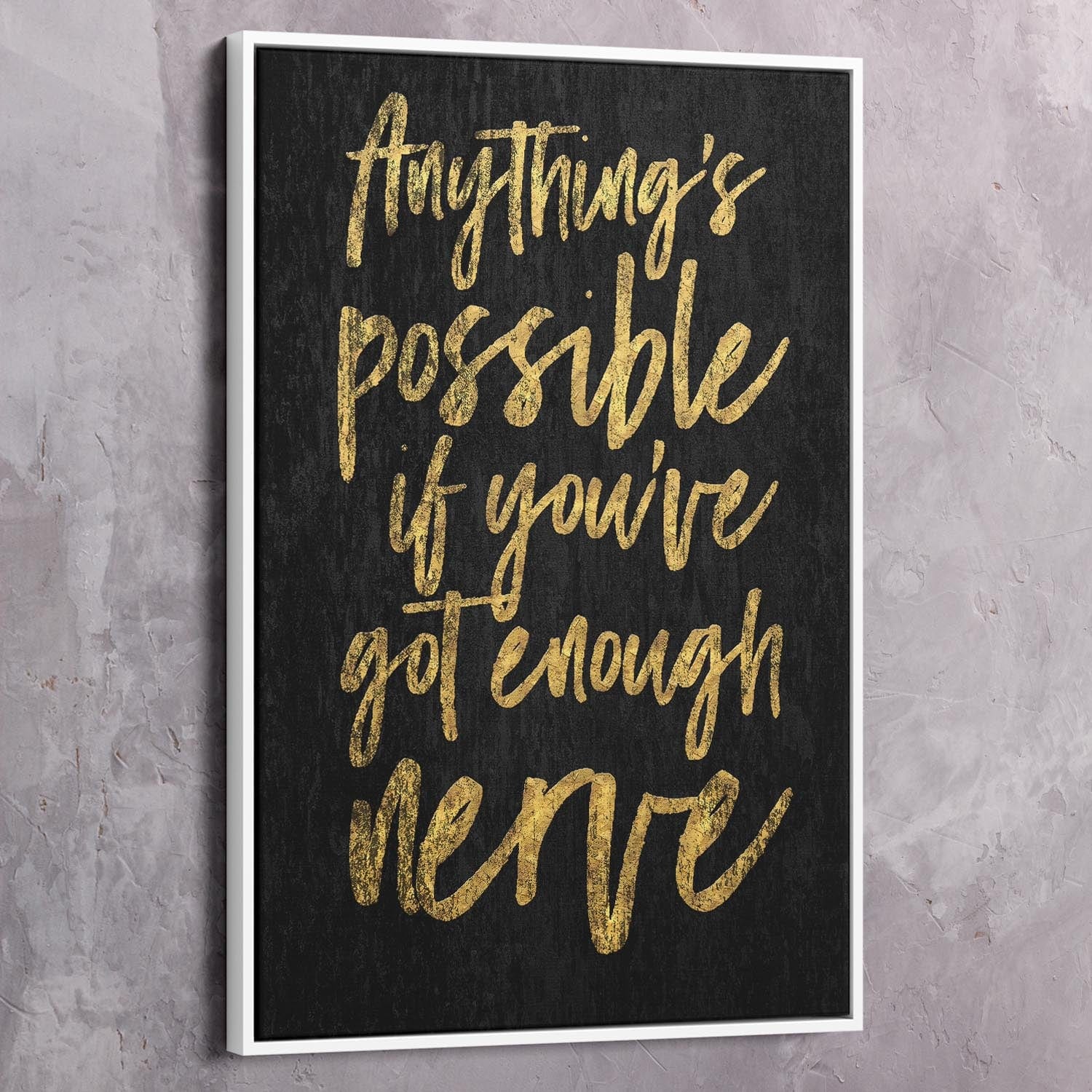 Anything Is Possible Wall Art | Inspirational Wall Art Motivational Wall Art Quotes Office Art | Impaktiv Exclusive Canvas Art Portrait