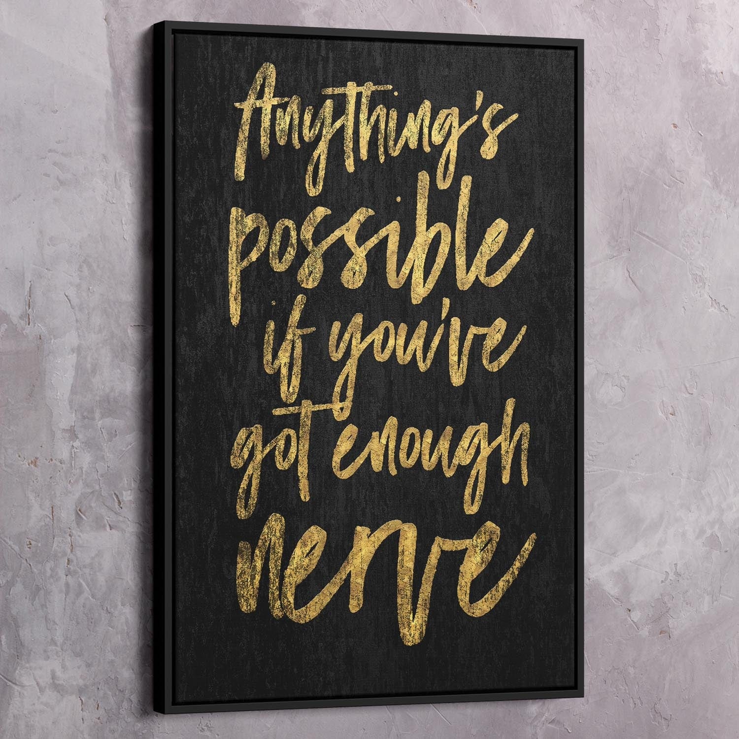 Anything Is Possible Wall Art | Inspirational Wall Art Motivational Wall Art Quotes Office Art | Impaktiv Exclusive Canvas Art Portrait