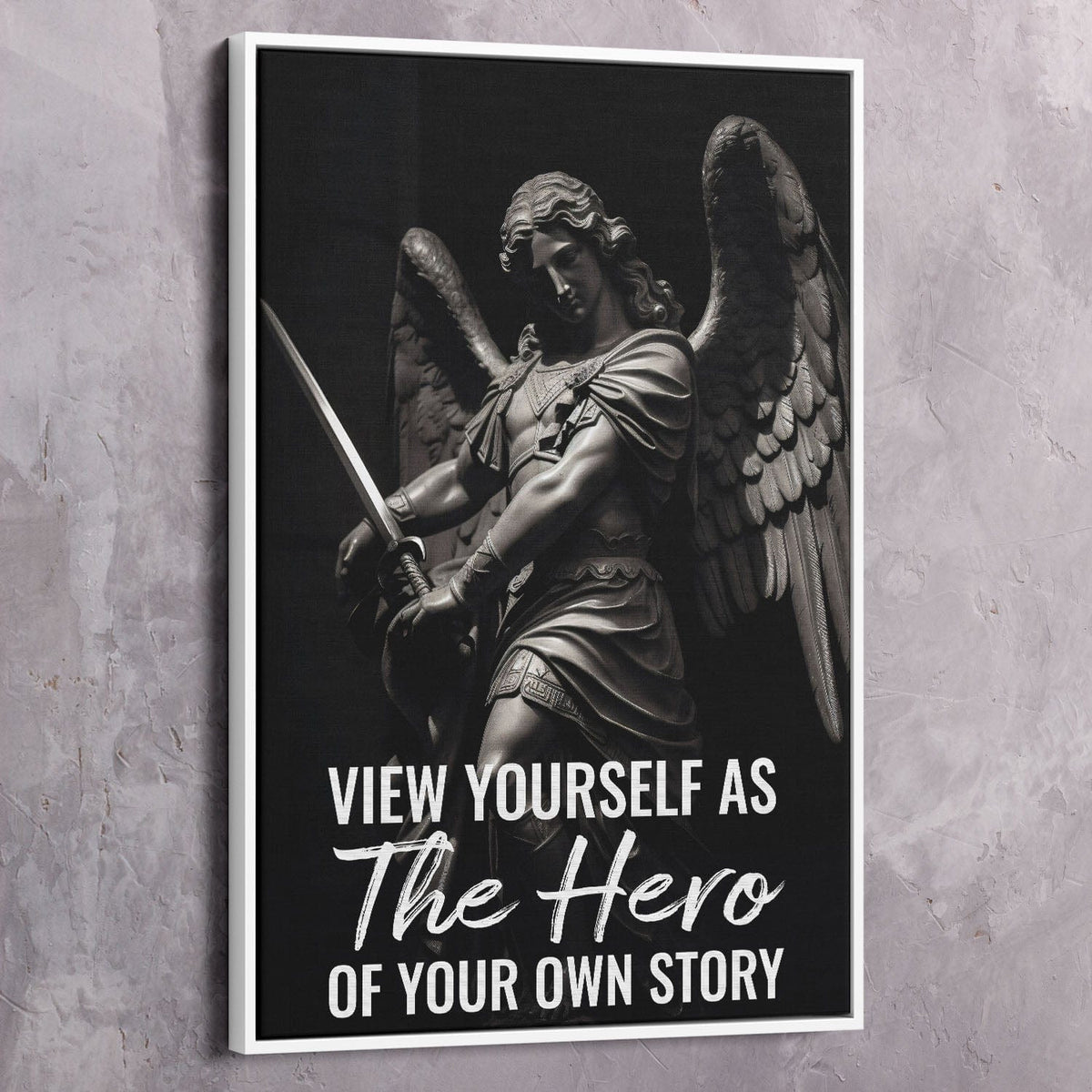 Archangel Statue - Hero of Your Own Story Wall Art, alternate view by Impaktiv