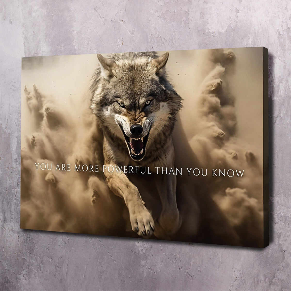 Wolf - You are more powerful than you know Wall Art, self belief wall art by Impaktiv