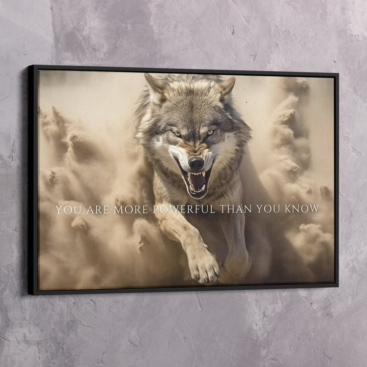 Wolf - You are more powerful than you know Wall Art, alternate artwork view by Impaktiv
