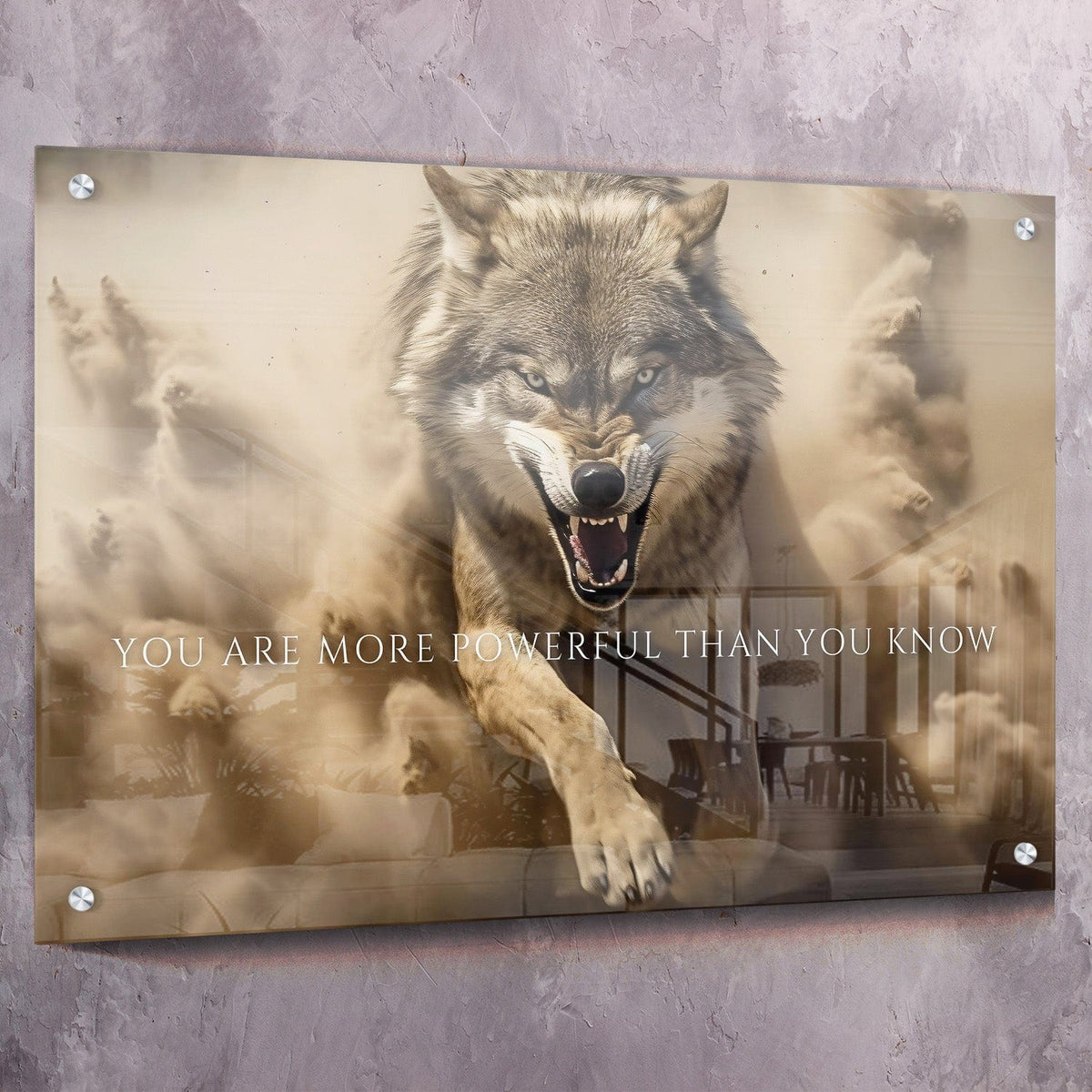 Wolf - You are more powerful than you know Wall Art, alternate artwork view by Impaktiv