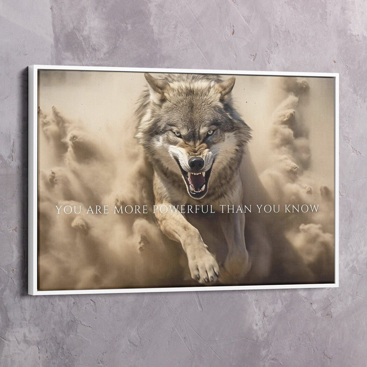 Wolf - You are more powerful than you know Wall Art, alternate artwork view by Impaktiv