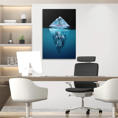 Be Do Have Iceberg Wall Art | Inspirational Wall Art Motivational Wall Art Quotes Office Art | Impaktiv Exclusive Canvas Art Portrait