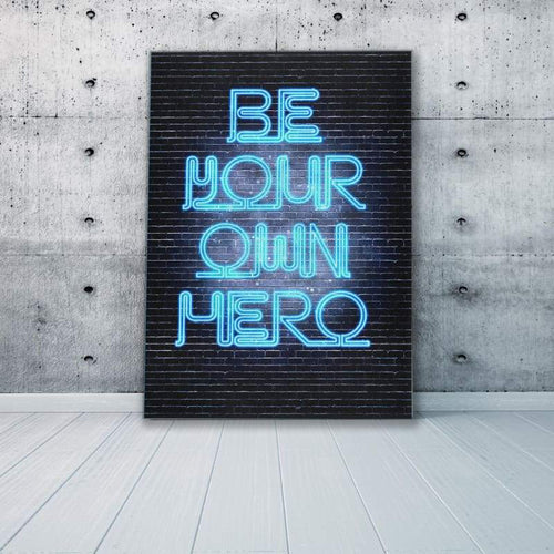 Be Your Own Hero Self Belief Wall Art, alternate artwork view by Impaktiv