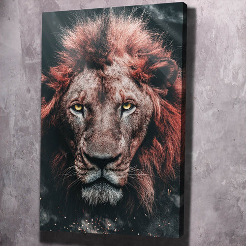 Beautiful Lion Sunshine Wall Art, courage motivational wall art by Impaktiv