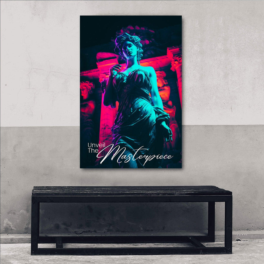 Beautiful Statue - Unveil the Masterpiece Wall Art, alternate artwork view by Impaktiv