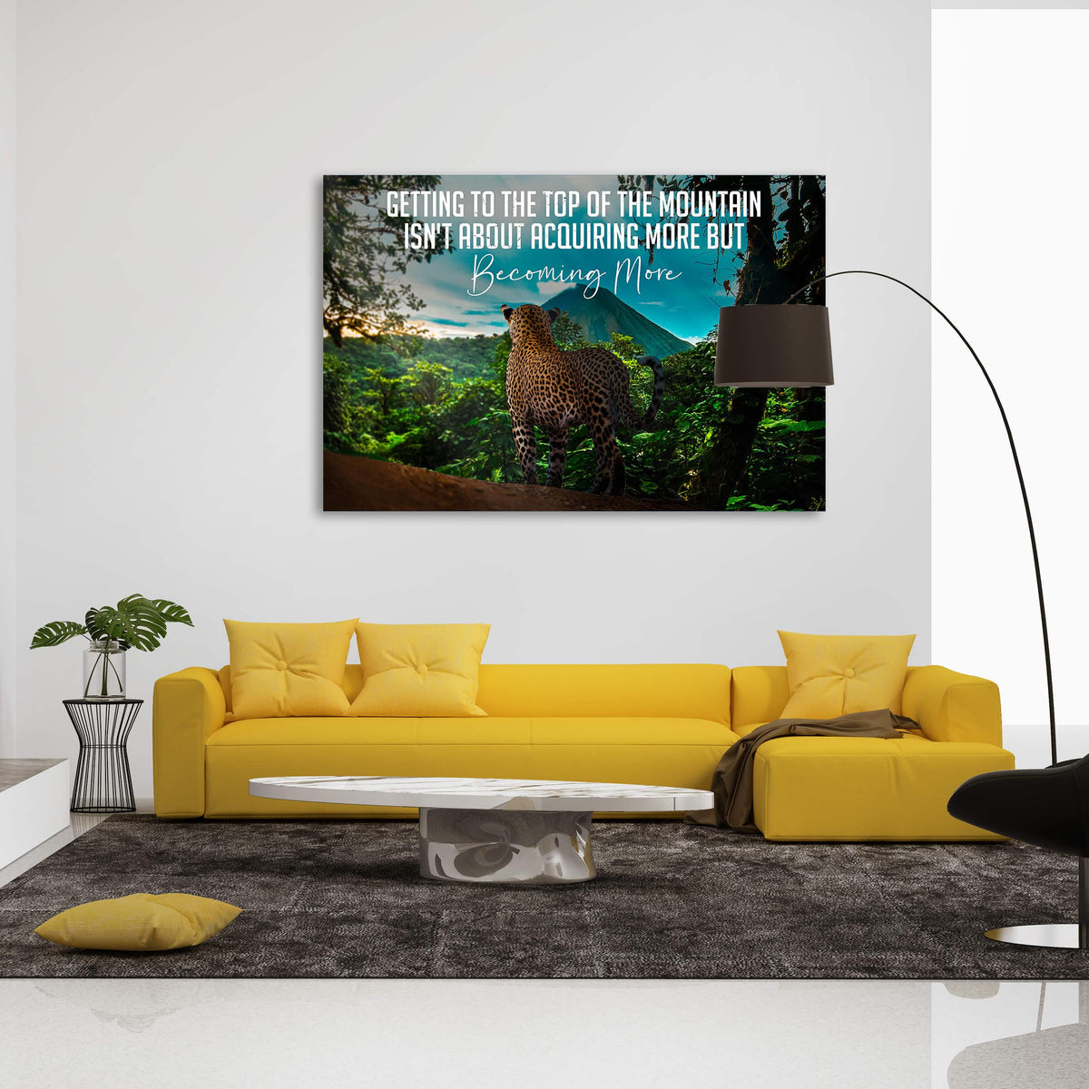 Becoming More Mountain Motivational Wall Art, alternate view by Impaktiv