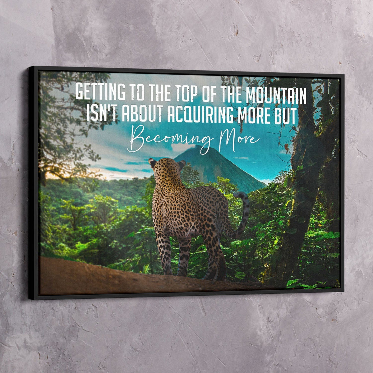 Becoming More Mountain Motivational Wall Art, alternate view by Impaktiv