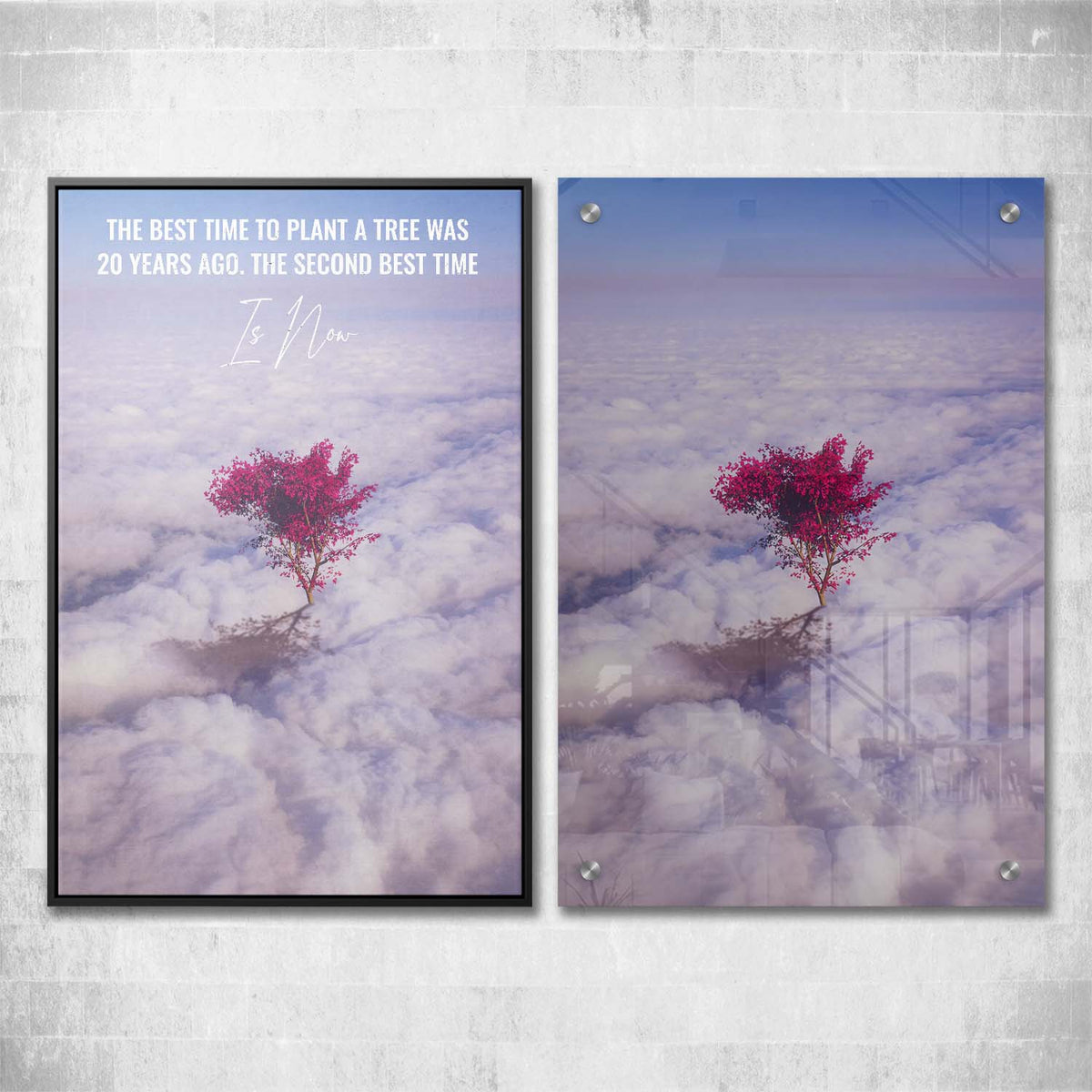 Best Time To Plant a Tree Motivational Wall Art, inspirational quote wall art by Impaktiv