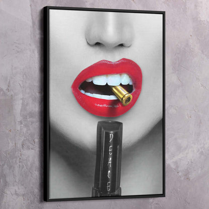 Bite The Bullet Peace Art Wall Art | Inspirational Wall Art Motivational Wall Art Quotes Office Art | Impaktiv Exclusive Canvas Art Portrait