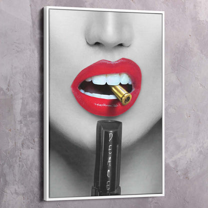 Bite The Bullet Peace Art Wall Art | Inspirational Wall Art Motivational Wall Art Quotes Office Art | Impaktiv Exclusive Canvas Art Portrait