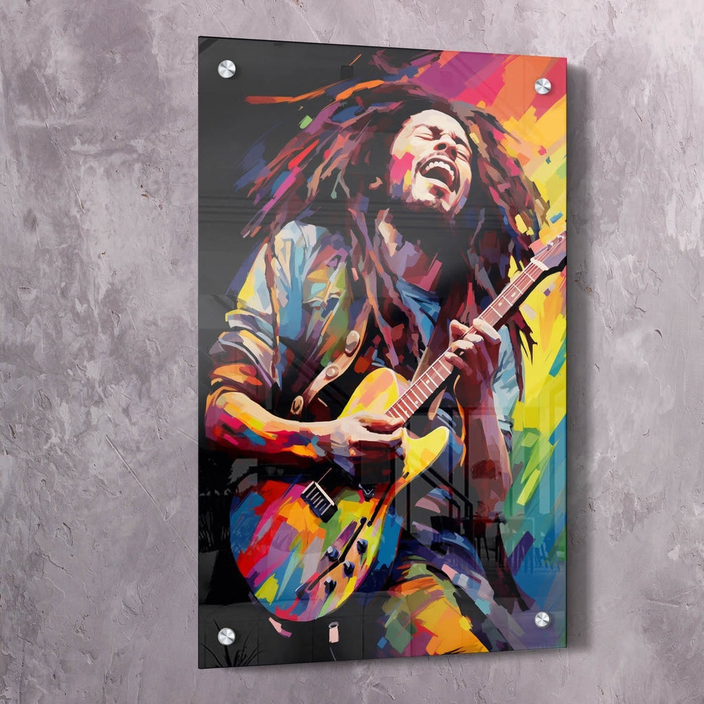 Bob Marley Painting - Possessions Don't Make You Rich Wall Art, alternate artwork view by Impaktiv