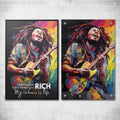 Bob Marley Painting - Possessions Don't Make You Rich Wall Art, gratitude wall art by Impaktiv