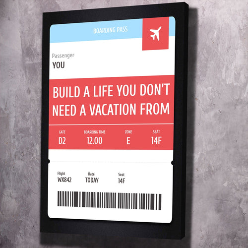 Build A Life Motivational Wall Art, authenticity wall art by Impaktiv