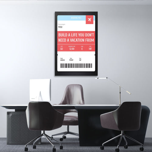Build A Life Motivational Wall Art, alternate artwork view by Impaktiv