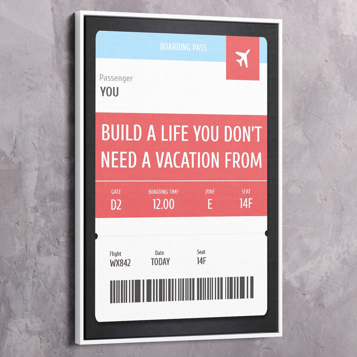 Build A Life Motivational Wall Art, alternate view by Impaktiv