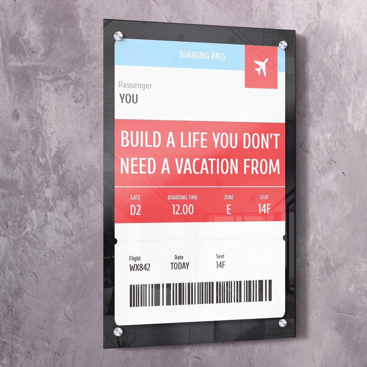 Build A Life Motivational Wall Art, alternate view by Impaktiv