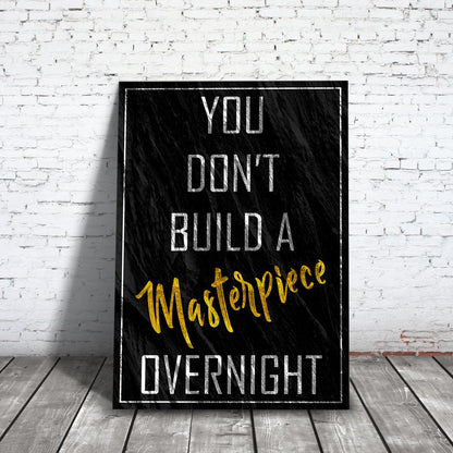 Build a Masterpiece Wall Art | Inspirational Wall Art Motivational Wall Art Quotes Office Art | Impaktiv Exclusive Canvas Art Portrait