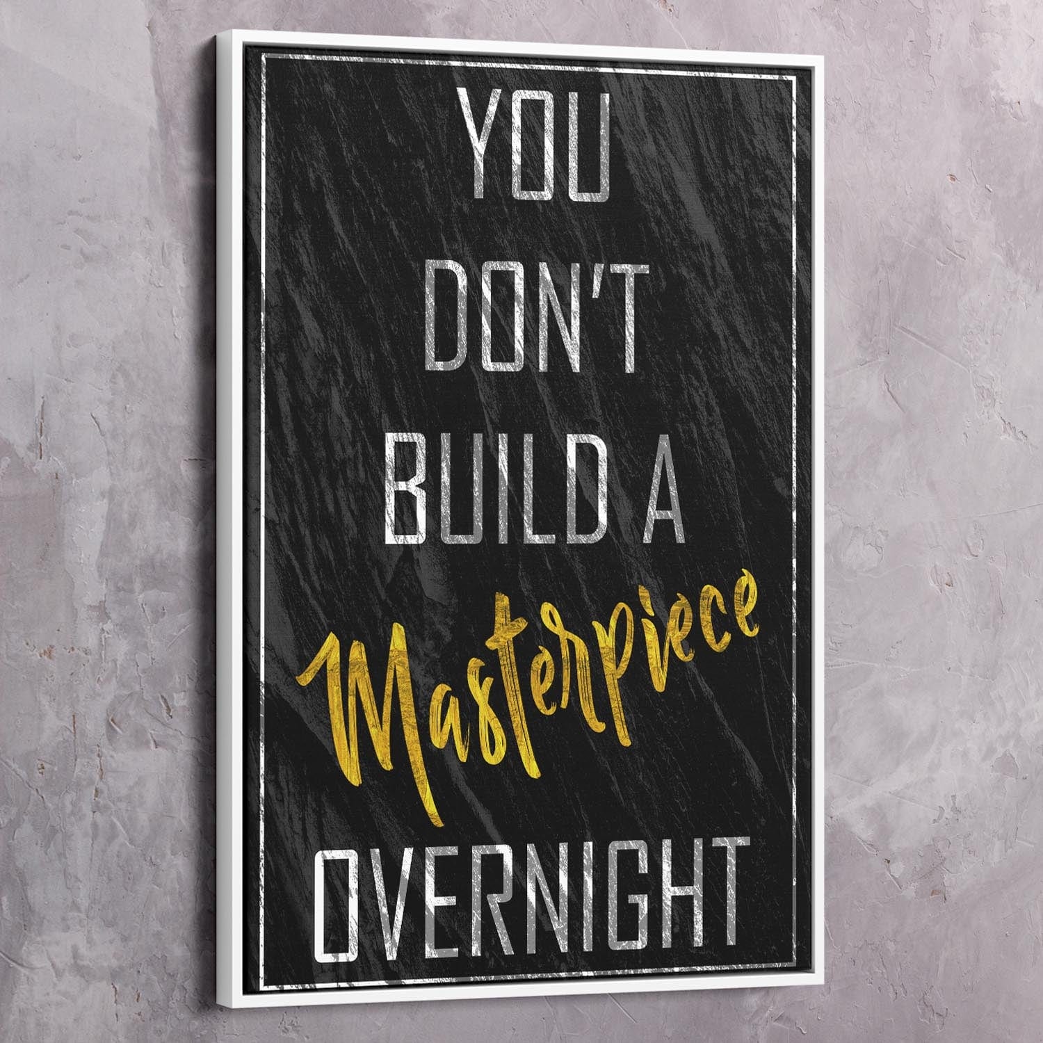 Build a Masterpiece Wall Art | Inspirational Wall Art Motivational Wall Art Quotes Office Art | Impaktiv Exclusive Canvas Art Portrait