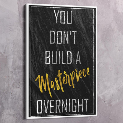 Build a Masterpiece Wall Art | Inspirational Wall Art Motivational Wall Art Quotes Office Art | Impaktiv Exclusive Canvas Art Portrait