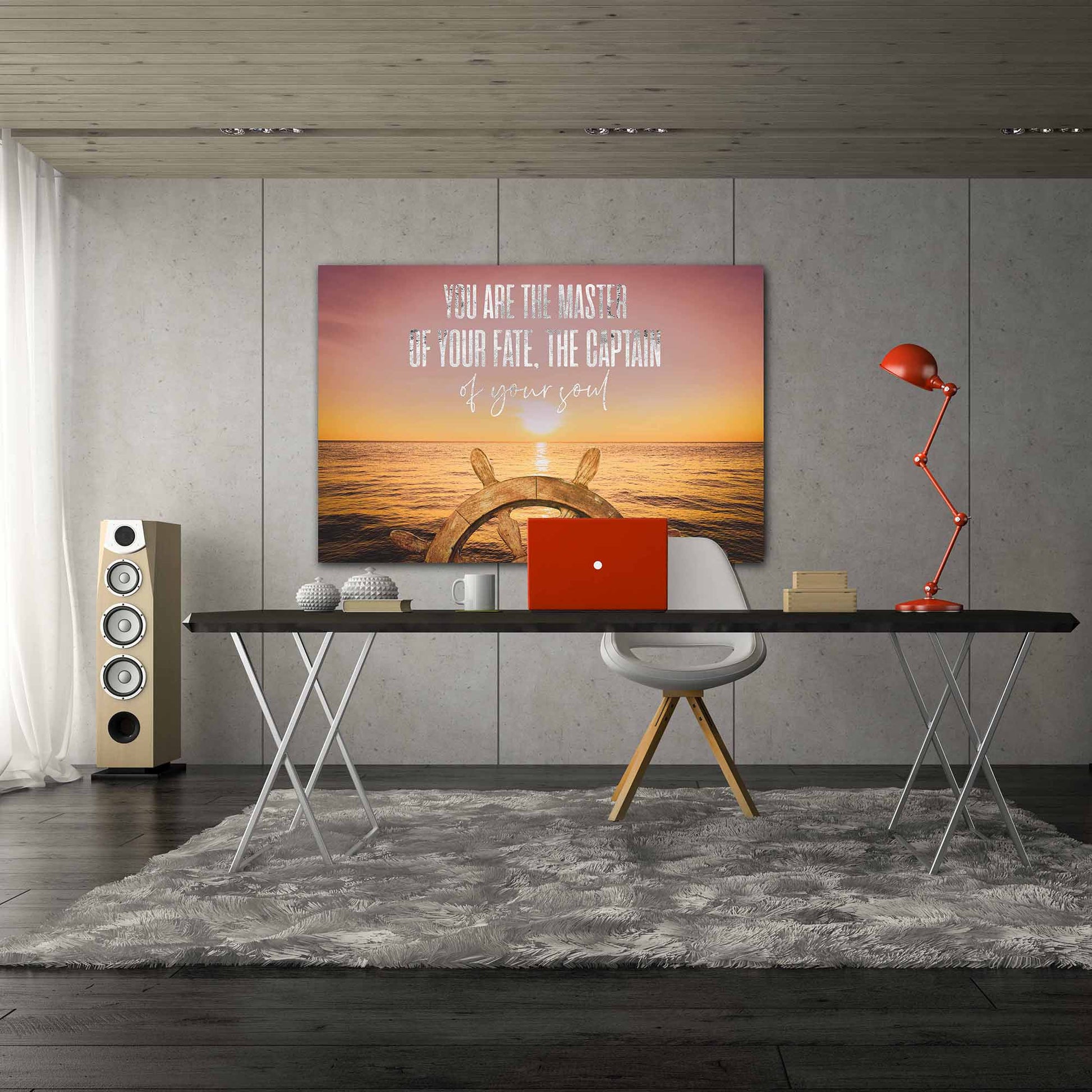 Captain of Your Soul Wall Art | Inspirational Wall Art Motivational Wall Art Quotes Office Art | Impaktiv Exclusive Canvas Art Landscape