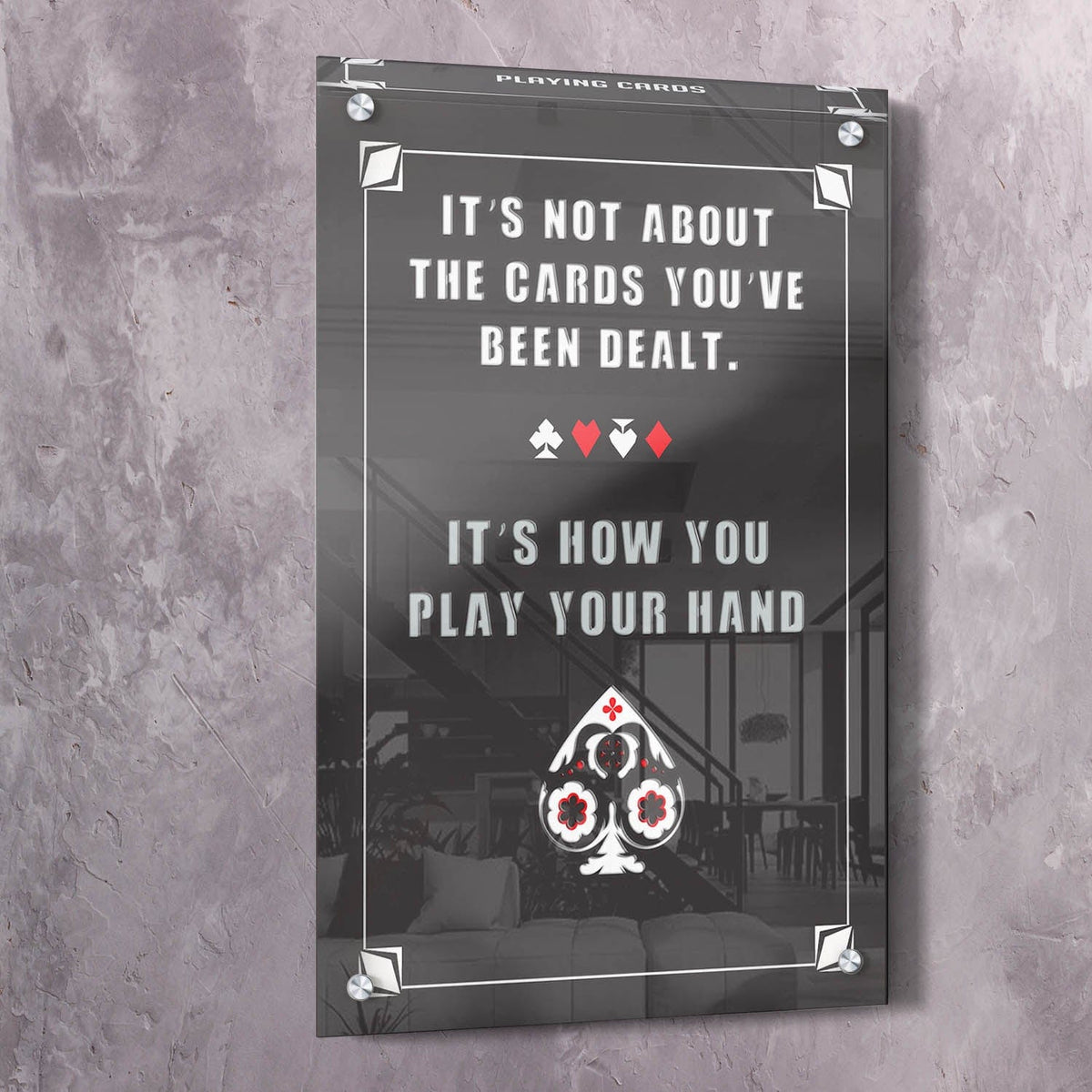 Cards Dealt Motivational Wall Art, alternate artwork view by Impaktiv