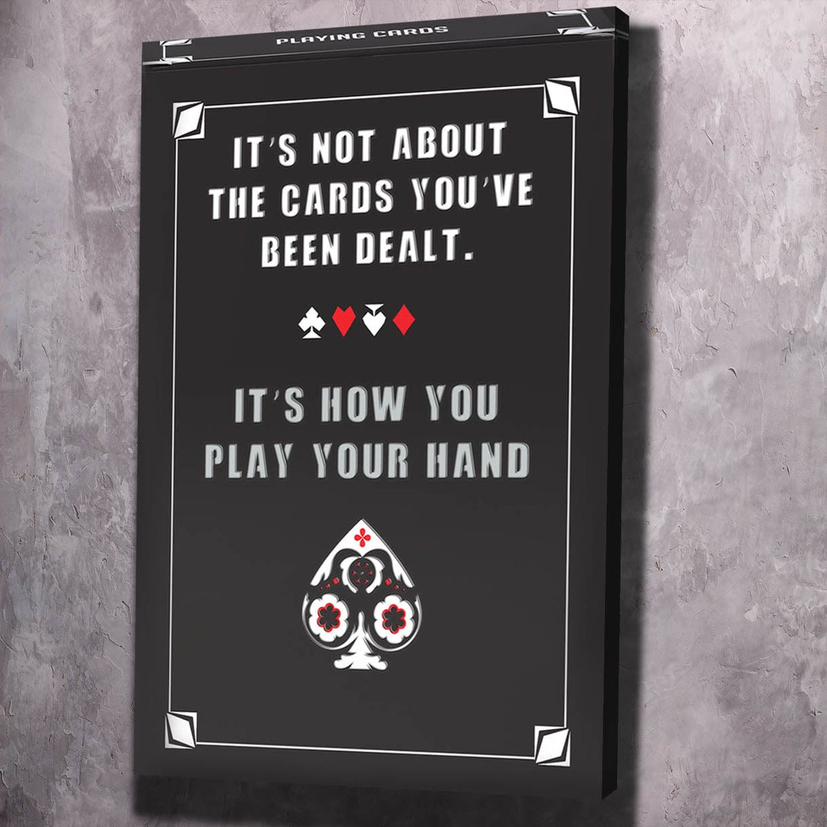Cards Dealt Motivational Wall Art, motivational wall art by Impaktiv