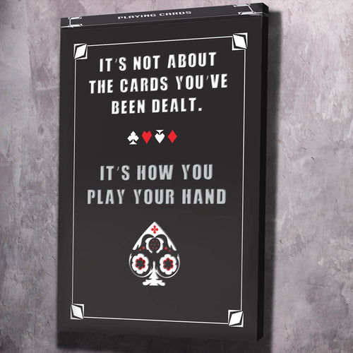 Cards Dealt Motivational Wall Art, success motivational wall art by Impaktiv