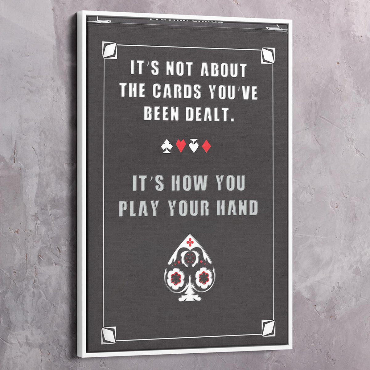 Cards Dealt Motivational Wall Art, alternate view by Impaktiv