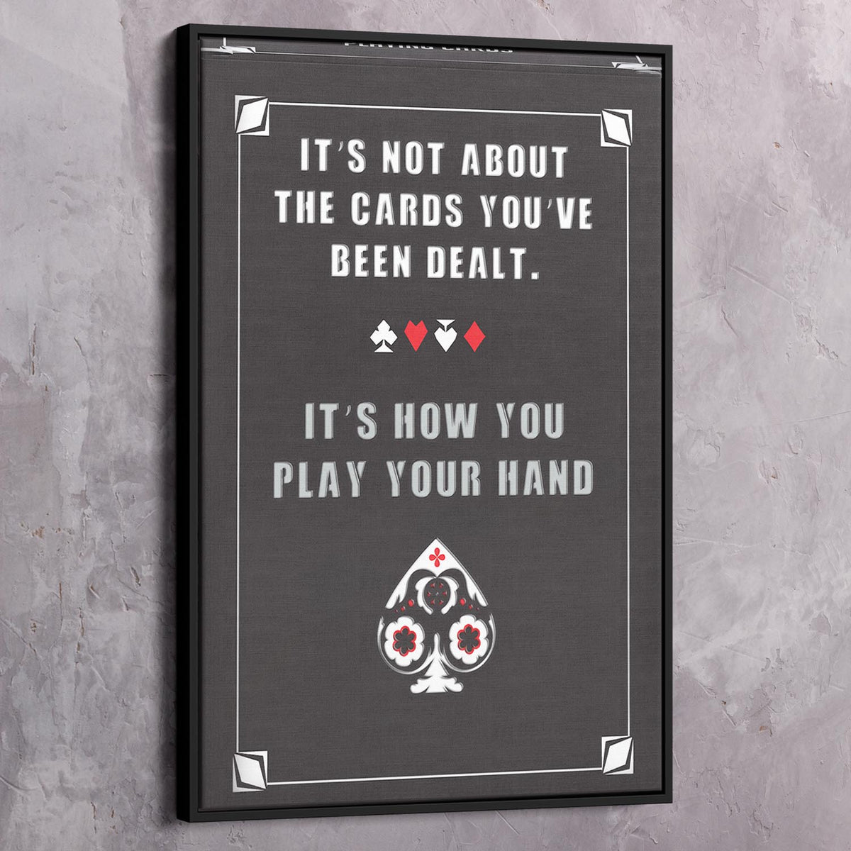 Cards Dealt Motivational Wall Art, alternate view by Impaktiv
