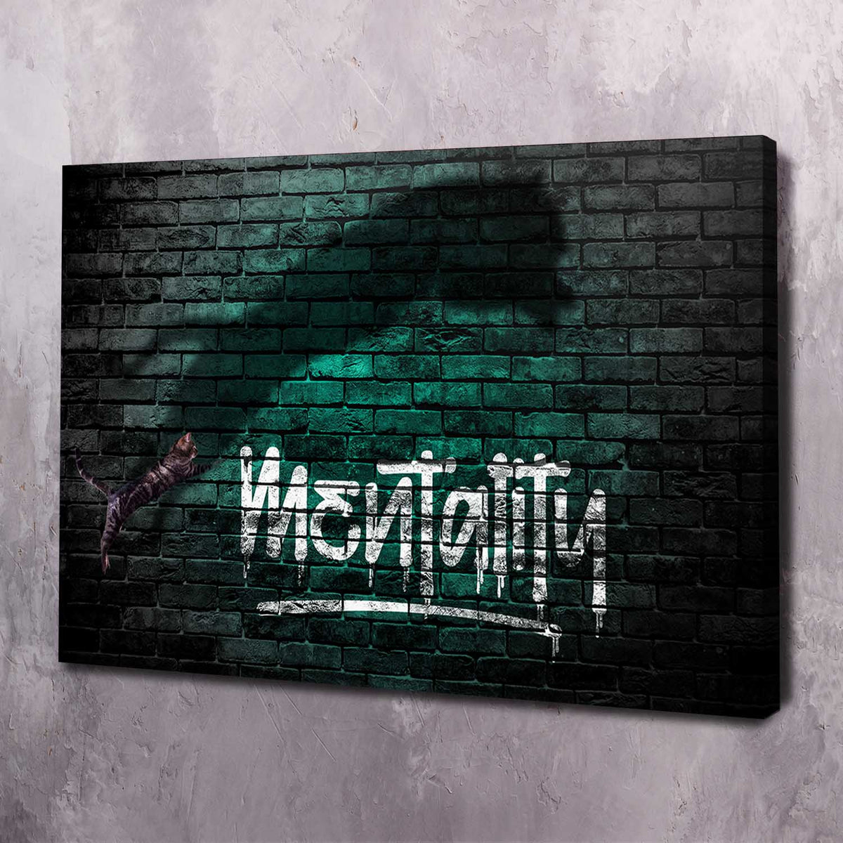 Cat Tiger Shadow - Mentality Wall Art, inspirational quote wall art by Impaktiv