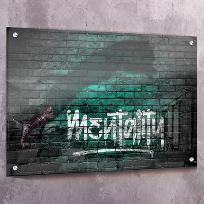 Cat Tiger Shadow - Mentality Wall Art | Inspirational Wall Art Motivational Wall Art Quotes Office Art | Impaktiv Exclusive Canvas Art Landscape