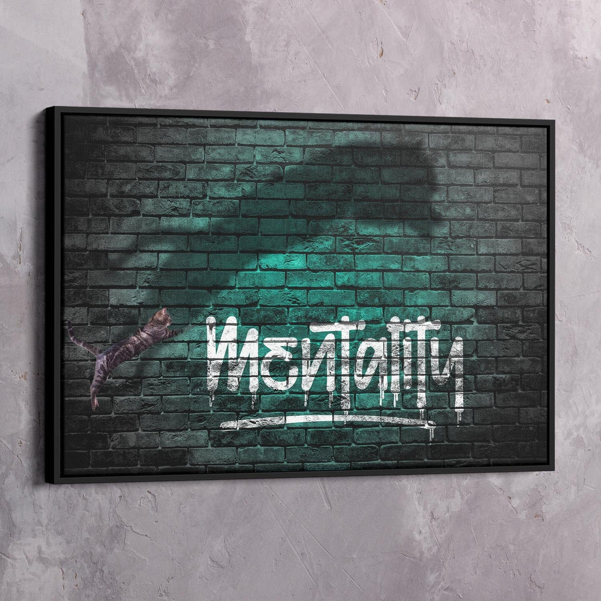 Cat Tiger Shadow - Mentality Wall Art, alternate view by Impaktiv