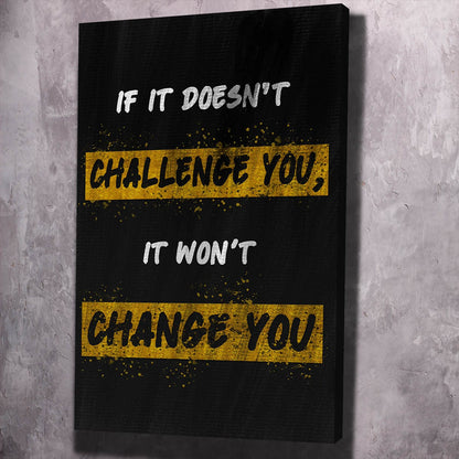 Challenge You Wall Art | Inspirational Wall Art Motivational Wall Art Quotes Office Art | Impaktiv Exclusive Canvas Art Portrait