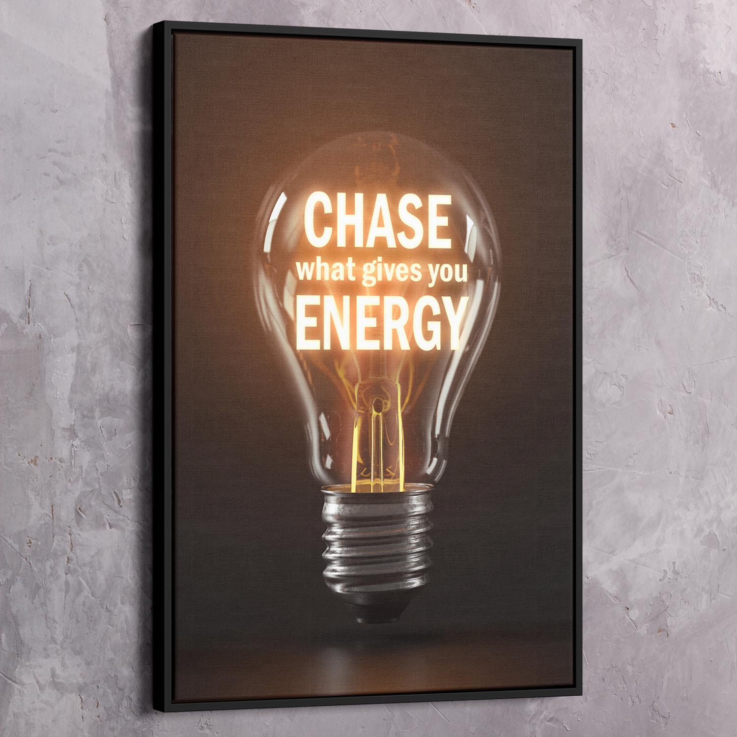 Chase Energy Wall Art | Inspirational Wall Art Motivational Wall Art Quotes Office Art | Impaktiv Exclusive Canvas Art Portrait