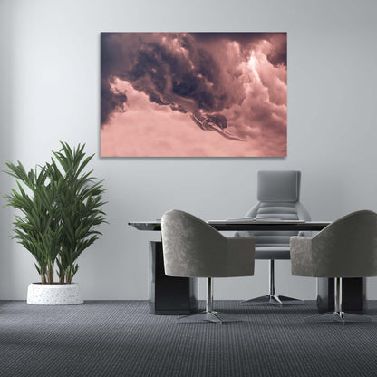 Cloud Diver Wall Art | Inspirational Wall Art Motivational Wall Art Quotes Office Art | Impaktiv Exclusive Canvas Art Landscape