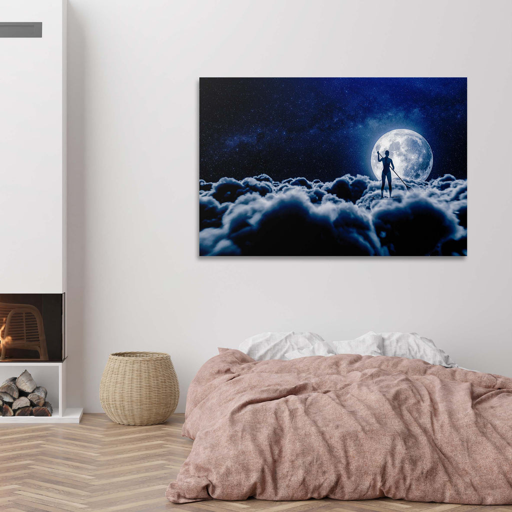 Cloud Paddle Boarding Adventure Wall Art, alternate artwork view by Impaktiv