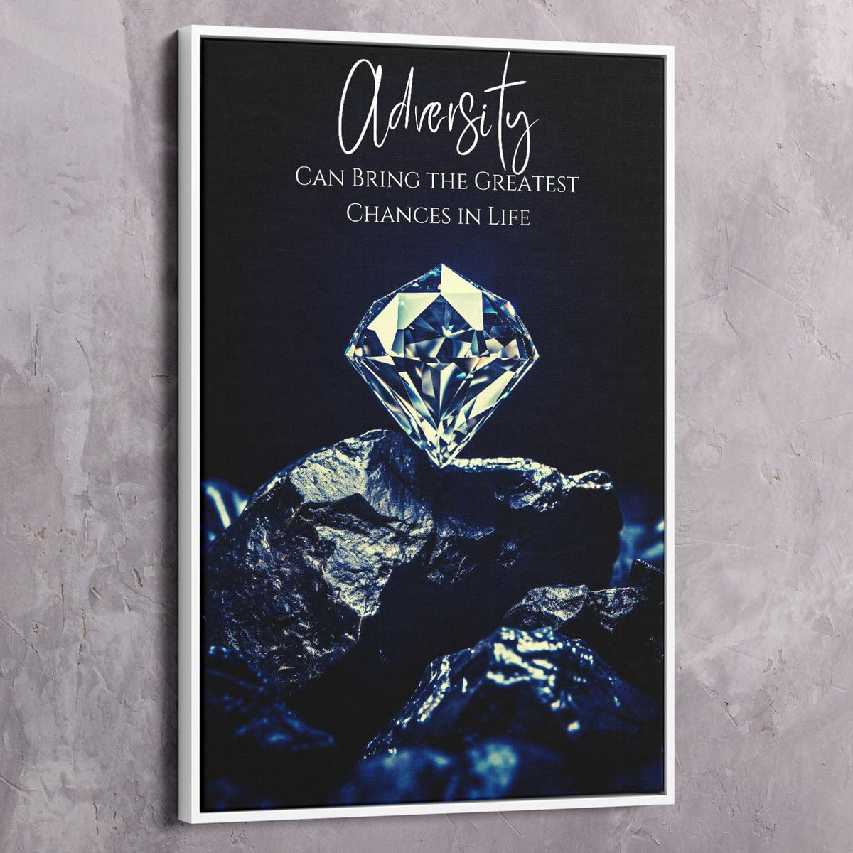 Coal to Diamond - Adversity Creates Opportunity Wall Art, alternate view by Impaktiv