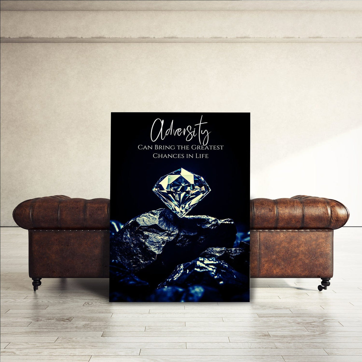 Coal to Diamond - Adversity Creates Opportunity Wall Art, alternate view by Impaktiv