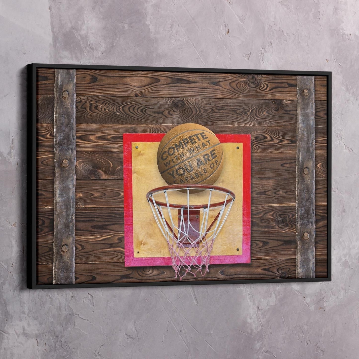 Compete with What You are Capable of - Michael Jordan Inspired Art Wall Art | Inspirational Wall Art Motivational Wall Art Quotes Office Art | Impaktiv Exclusive Canvas Art Landscape