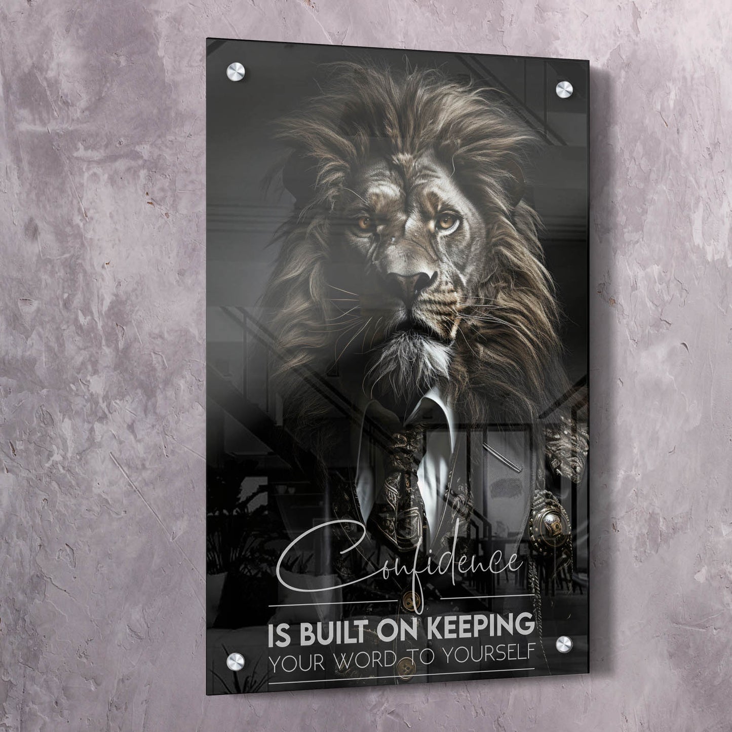 Confidence is Built on Keeping Your Word to Yourself Wall Art | Inspirational Wall Art Motivational Wall Art Quotes Office Art | Impaktiv Exclusive Canvas Art Portrait