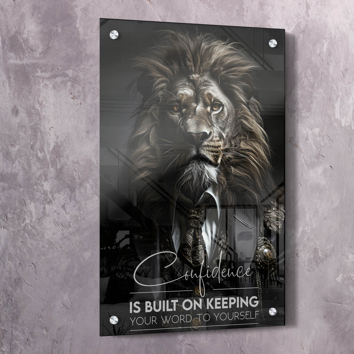 Confidence is Built on Keeping Your Word to Yourself Wall Art | Inspirational Wall Art Motivational Wall Art Quotes Office Art | Impaktiv Exclusive Canvas Art Portrait